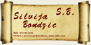 Silvija Bondžić vizit kartica